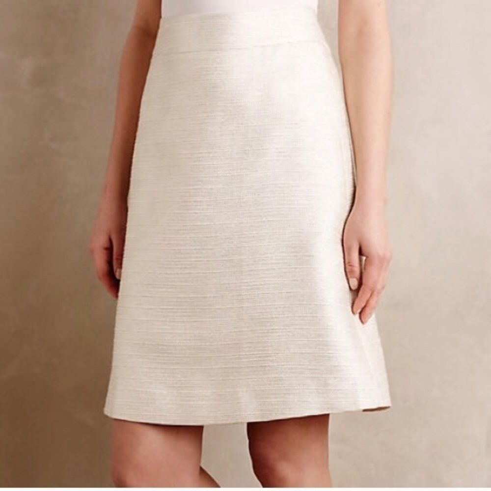Anthropologie Paper Crown Shimmered Cressida Skirt